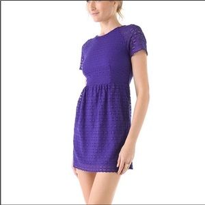 Free People Candy Lace Short Sleeve Scallop Dress